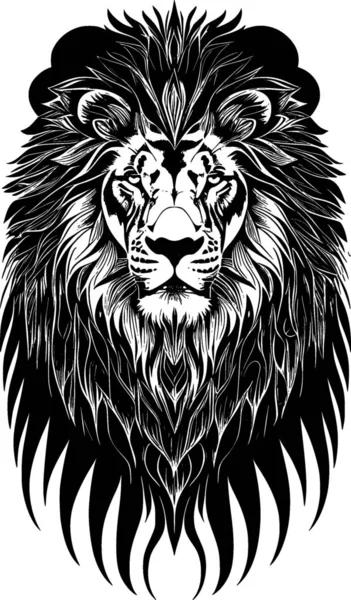 Art Lion Head Portrait Illustration — Stockfoto