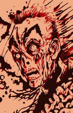 Kafatası ve kafatasları ile cadılar bayramı arka planı