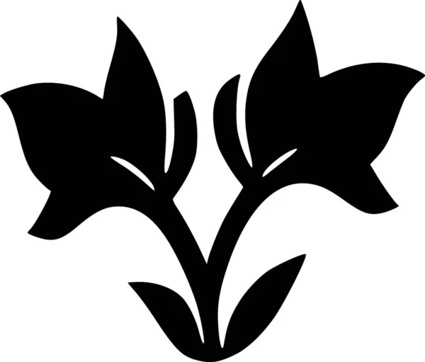 Czarny Biały Kształt Kwiatu — Zdjęcie stockowe