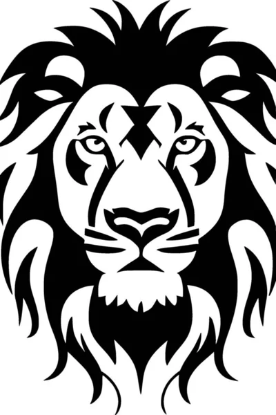 Lion Head Logo Design Illustration — Foto Stock