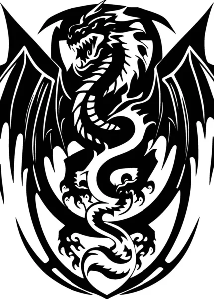 Tattoo Art Illustration Dragon — Stock Fotó