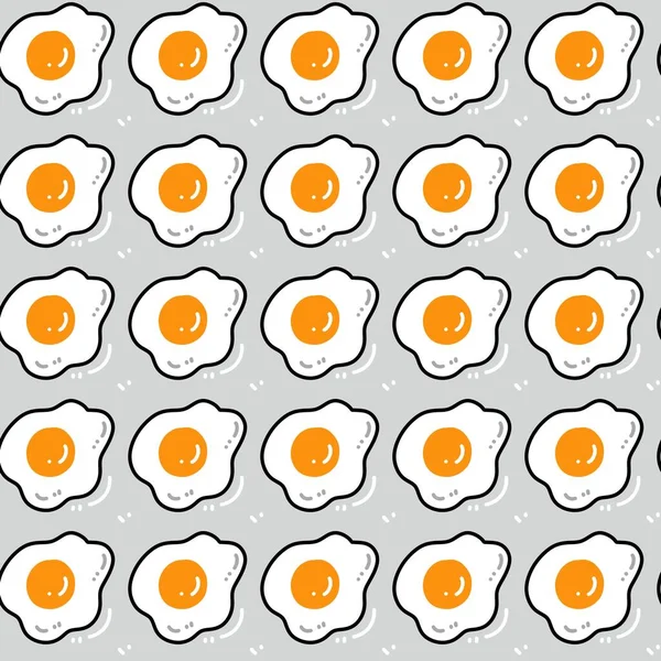 Yumurta Karikatürünün Kusursuz Deseni — Stok fotoğraf
