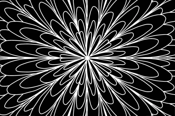 Zwart Wit Mandala Patroon Abstracte Achtergrond — Stockfoto