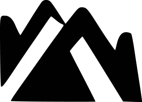 Montanhas Ícone Web Ilustração Simples — Fotografia de Stock