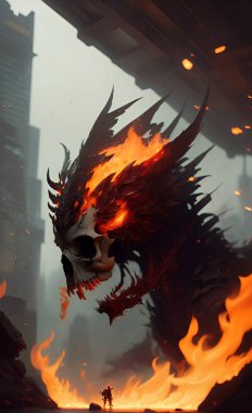 dark monster in the hell