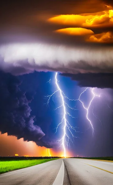 Nuvens Tempestade Sobre Céu — Fotografia de Stock
