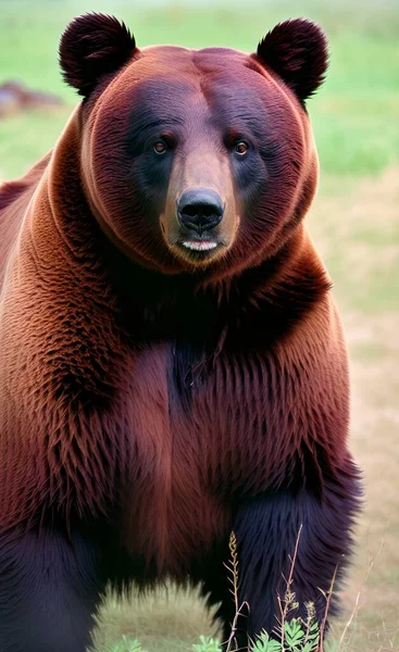 Fekete Medve Erdőben — Stock Fotó