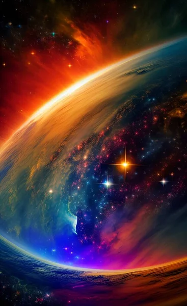 Прекрасний Вид Планету Космосу Елементи Цього Зображення Мебльовані — стокове фото