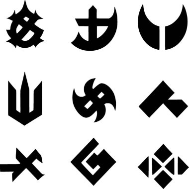 set of four different icons