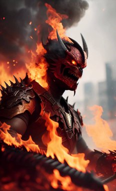 evil monster in the hell