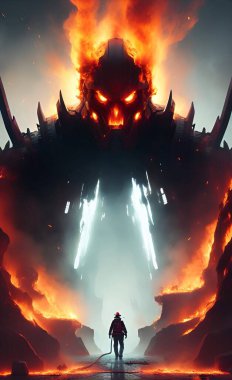 evil monster in the hell