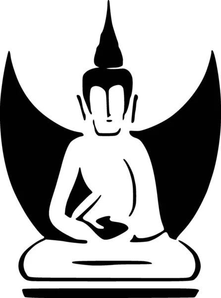 Будда Веб Іконка Векторні Ілюстрації — стокове фото