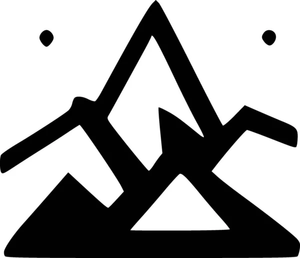 Гора Веб Іконка Проста Ілюстрація — стокове фото