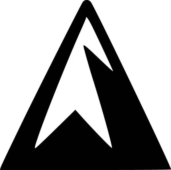 Triangolo Icona Web Semplice Illustrazione — Foto Stock