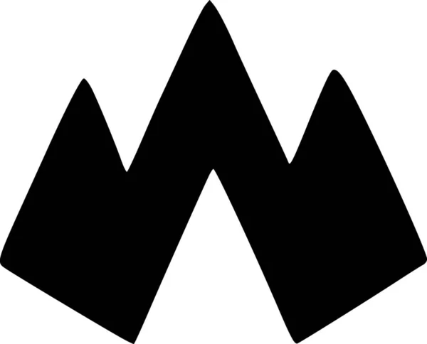 Montanhas Ícone Web Ilustração Simples — Fotografia de Stock