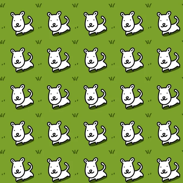 Patrón Sin Costuras Lindo Perro Dibujos Animados —  Fotos de Stock
