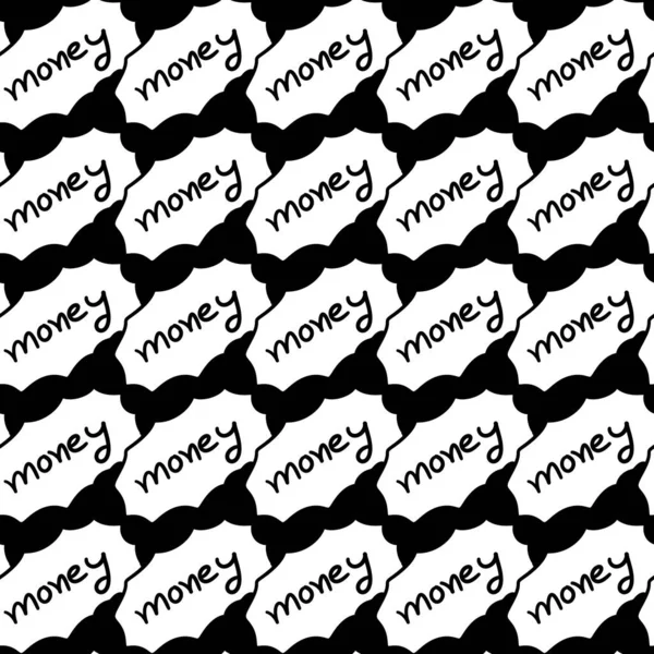 Seamless Pattern Text Money Cartoon — Φωτογραφία Αρχείου