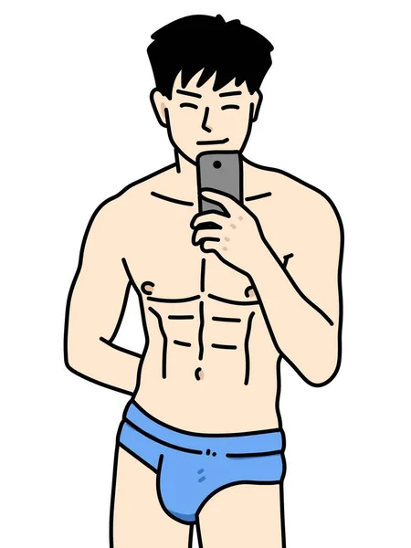 Young Man Smartphone Mobile Phone — 图库照片