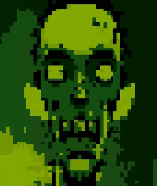 Pixel Art Zombie Monster — Foto de Stock
