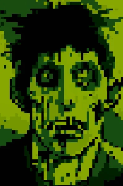 Pixel Art Zombie Monster — Stock Photo, Image