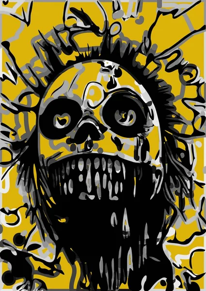 僵尸怪物的艺术色彩 — 图库照片