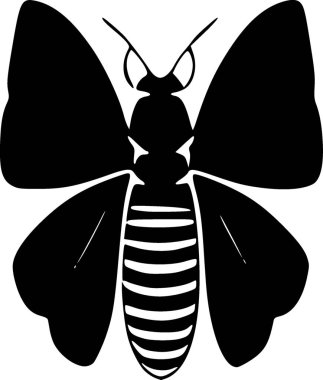 Arının siyah-beyaz çizimi