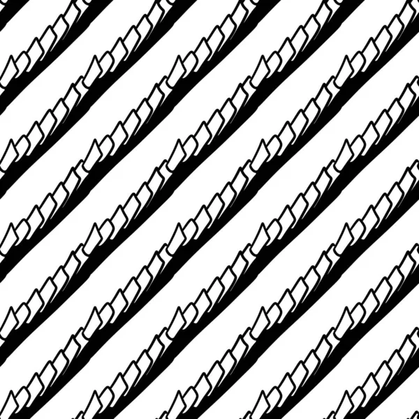 Naadloos Patroon Met Zwart Witte Lijnen — Stockfoto