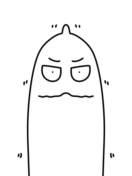 Linha Desenho Dos Desenhos Animados Fantasma Assustador — Fotografia de Stock