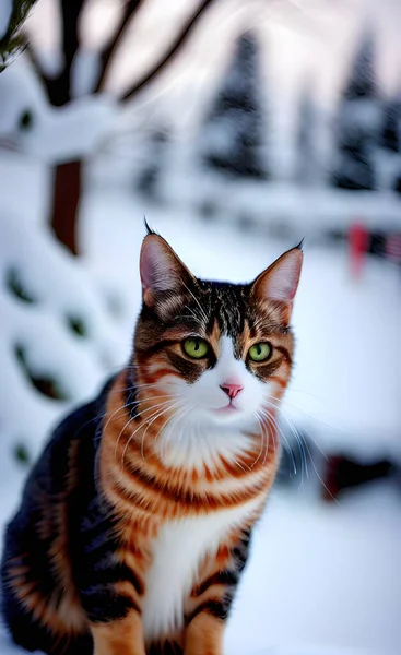 Kardaki Kedi — Stok fotoğraf