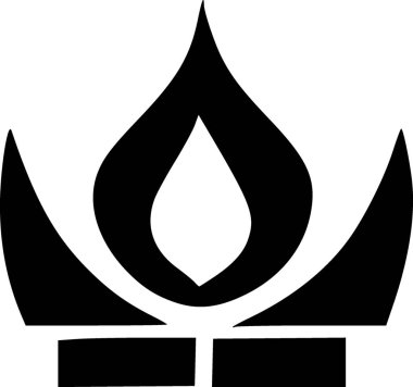 Bir ateş simgesinin gösterimi