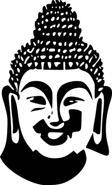 Ilustração Uma Cabeça Buddha — Fotografia de Stock