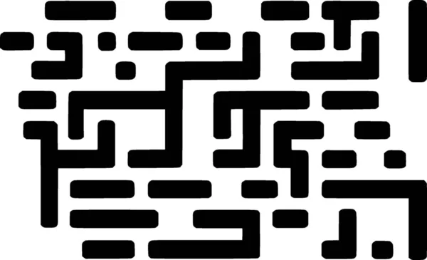 Maze Labyrinth Black White Illustration — Stock Photo, Image