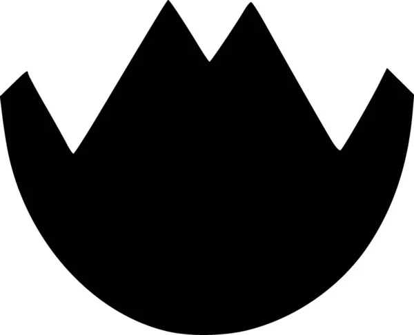 Czarno Białe Ikony Górskie — Zdjęcie stockowe