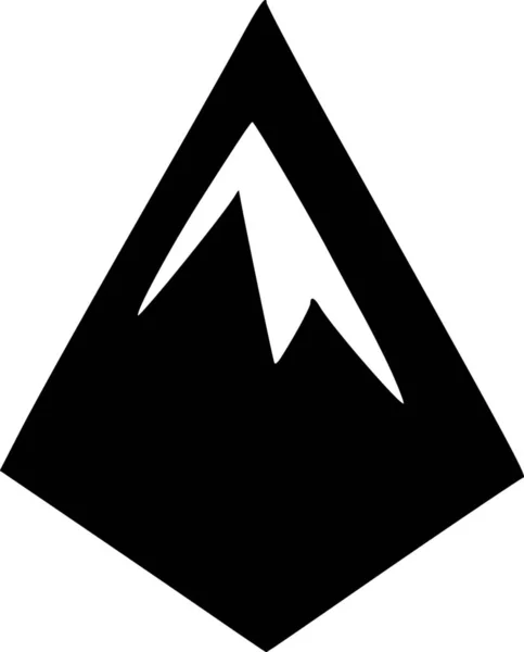 Mountains Web Icon Simple Illustration — Stock Photo, Image