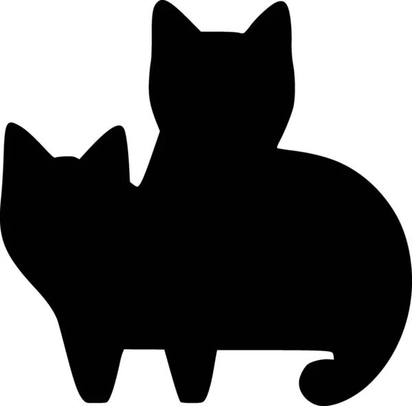 Кіт Веб Іконка Проста Ілюстрація — стокове фото