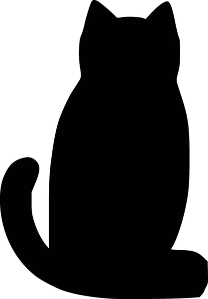 Kedi Web Simgesi Basit Illüstrasyon — Stok fotoğraf