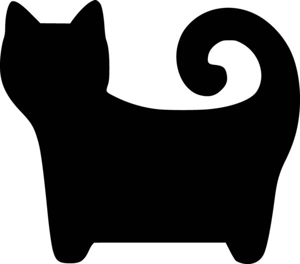 Gato Icono Web Ilustración Simple — Foto de Stock