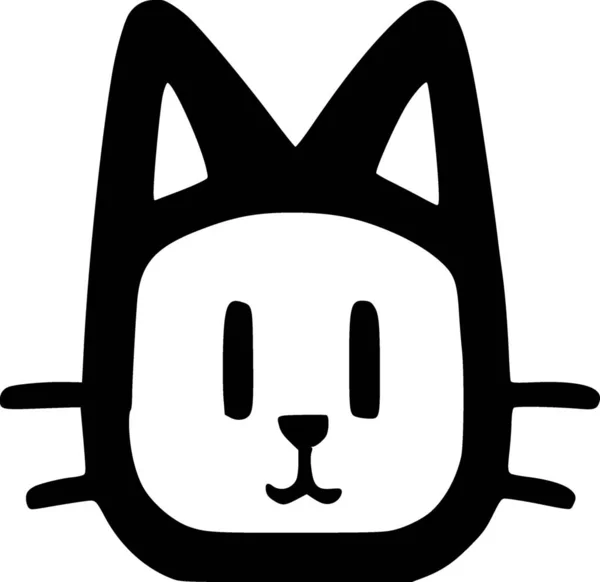Kucing Ikon Web Ilustrasi Sederhana — Stok Foto