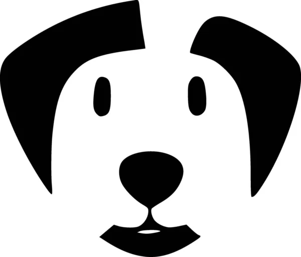 黒と白の犬のアイコン — ストック写真