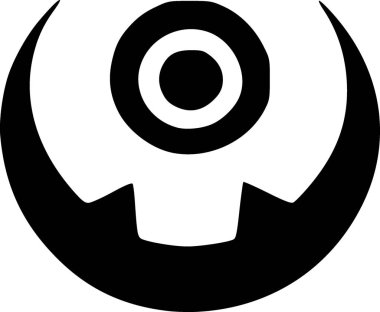 black and white of icon shape