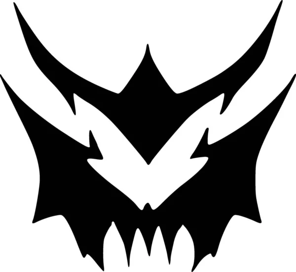Black White Evil Icon — Stok fotoğraf
