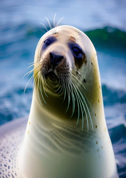 Close White Sea Lion — Stock Photo, Image