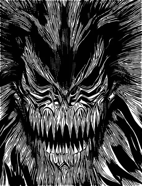 Black White Evil Monster — Stock Photo, Image
