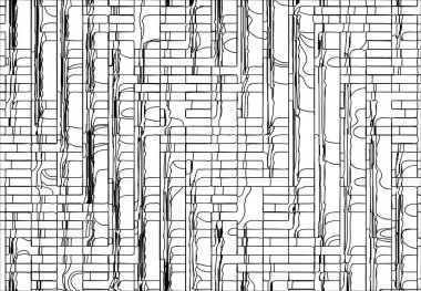 Mimari sanat konseptinde soyut çizgiler, minimum geometrik şekiller.