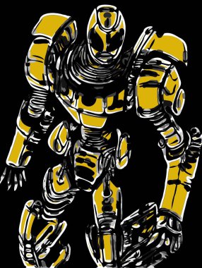 Robot çizgi filminin sanat rengi