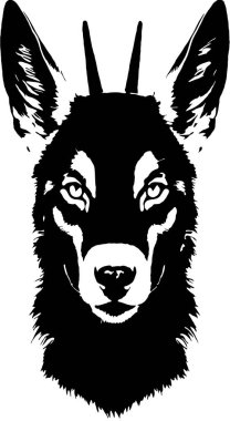 black and white of animal shape