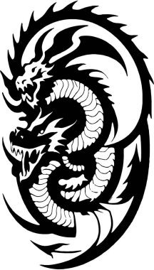 Bir ejderhanın çizimi