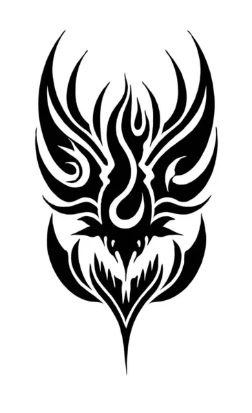 Tribal Tattoo Style Illustration Background — Stock Photo, Image