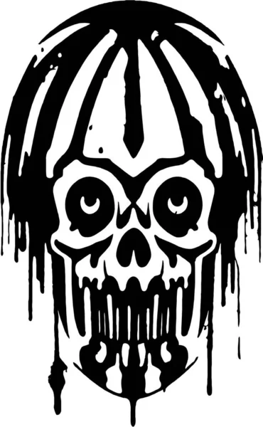 Skull Black White Design — Foto de Stock