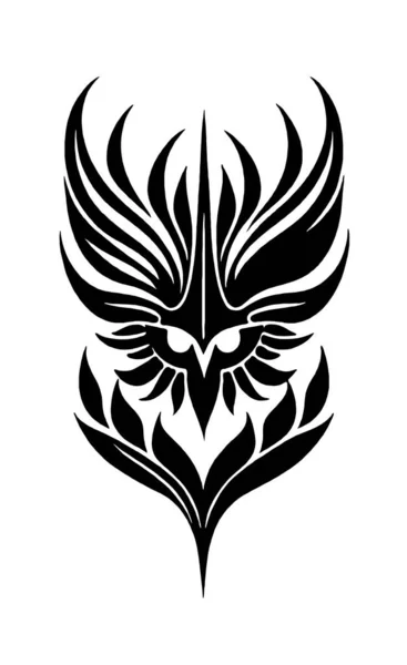 Schwarz Weiße Abbildung Des Adlers — Stockfoto